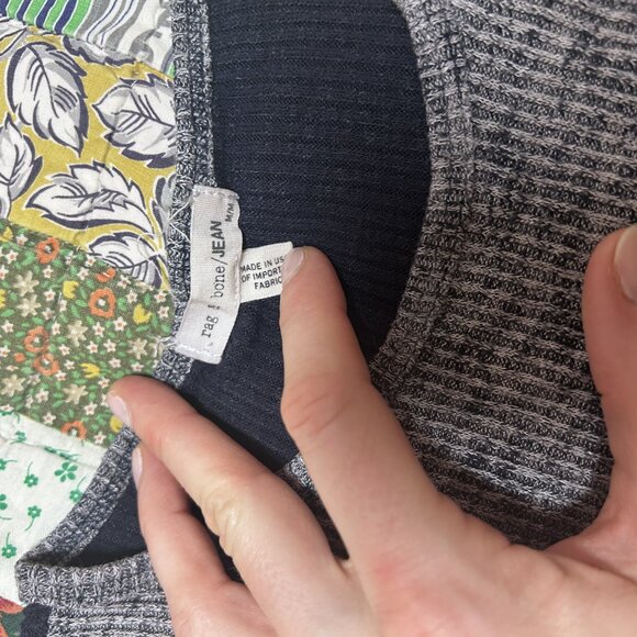 Rag & Bone Washed Navy Racerback Tank Top - Picture 3 of 6